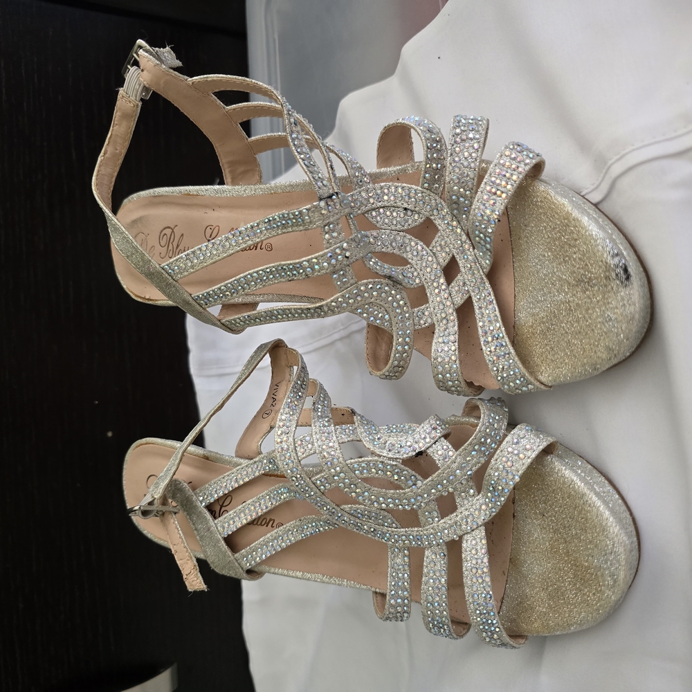 Elegant Silver Strappy Women's Sandals
